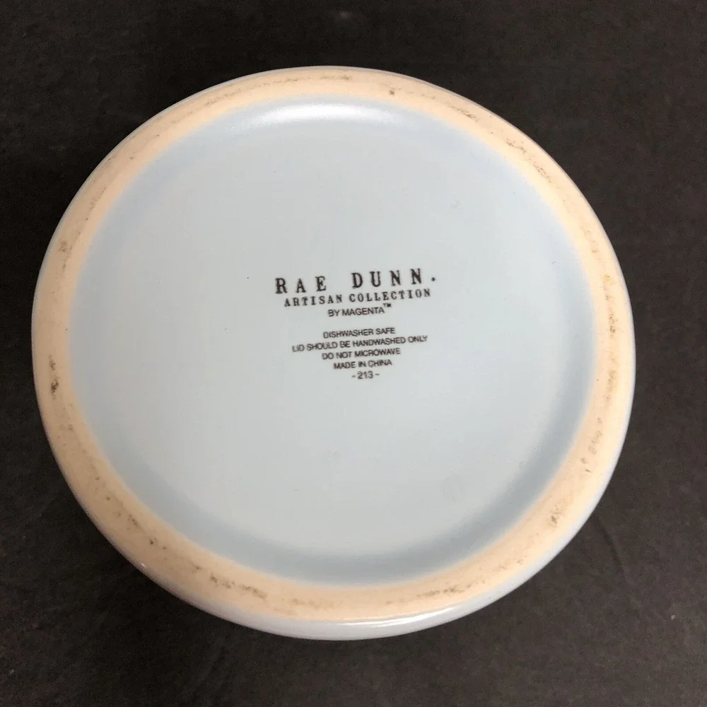 Magenta Rae Dunn Robins Eggs Canister with Lid Baby Blue 7